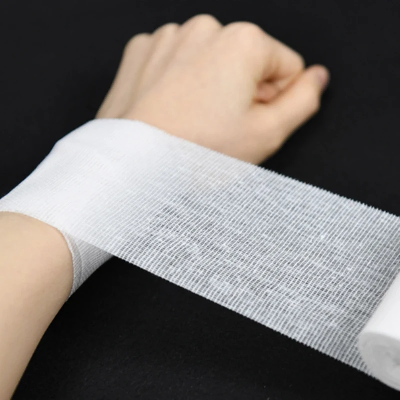 

10Rolls/Lot 8cm*600cm Cotton Bandage First Aid Kit Gauze Roll Wound Dressing Medical Nursing Emergency Care Bandage