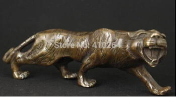 free shipping Chinese Copper Carved animal Tiger Statue |