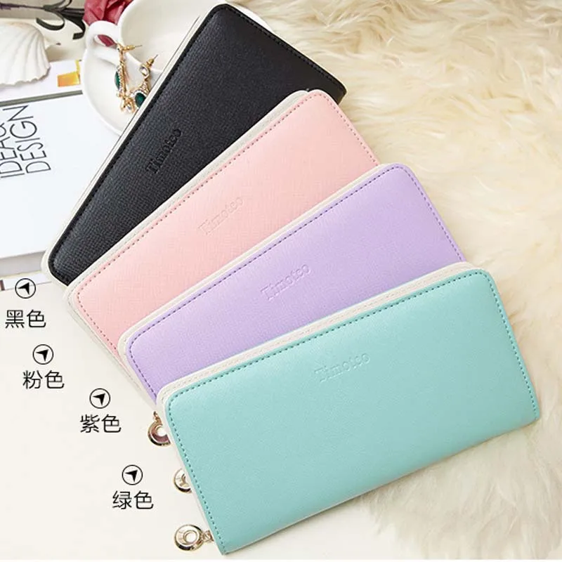 

Geometric Women Wallets with Zipper Pink Phone Pocket Purse Card Holder Patchwork Women Long Wallet Lady Tassel Short Coin Purse