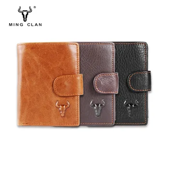 

Large Capacity Genuine Leather Men Wallets Cowhide Bifold Purse Credit Card Wallet with Coin Pocket