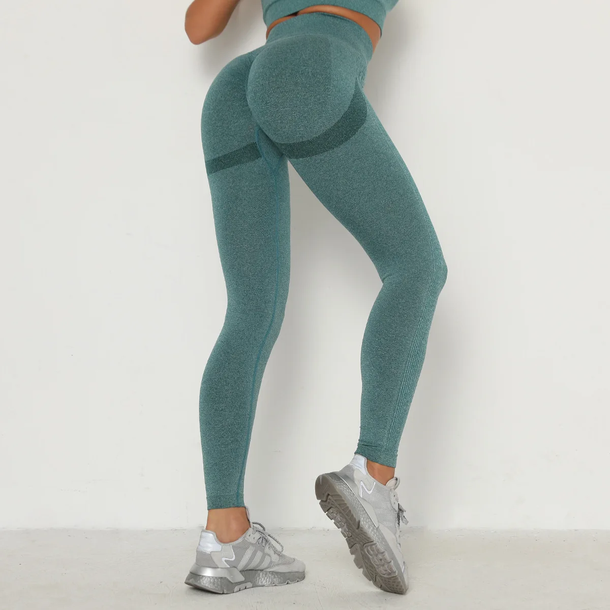 Women Gym Yoga Seamless Sports Pants Push Up Leggings Stretchy High Waist Athletic Exercise Fitness Leggings Activewear Pants