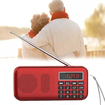 

A+L-558AM Digital MP3 Music Player Speaker Mini Portable Mini Auto FM AM MW Pocket Radio Receiver