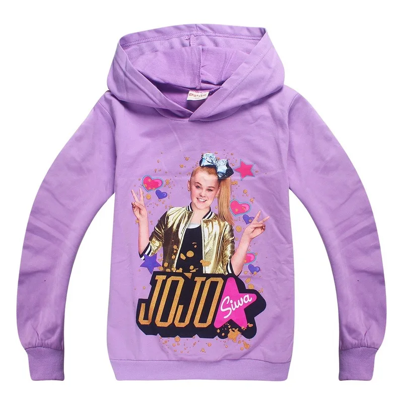 Хлопковая толстовка с длинным рукавом для девочек JOJO Siwa куртка свитшоты топы на