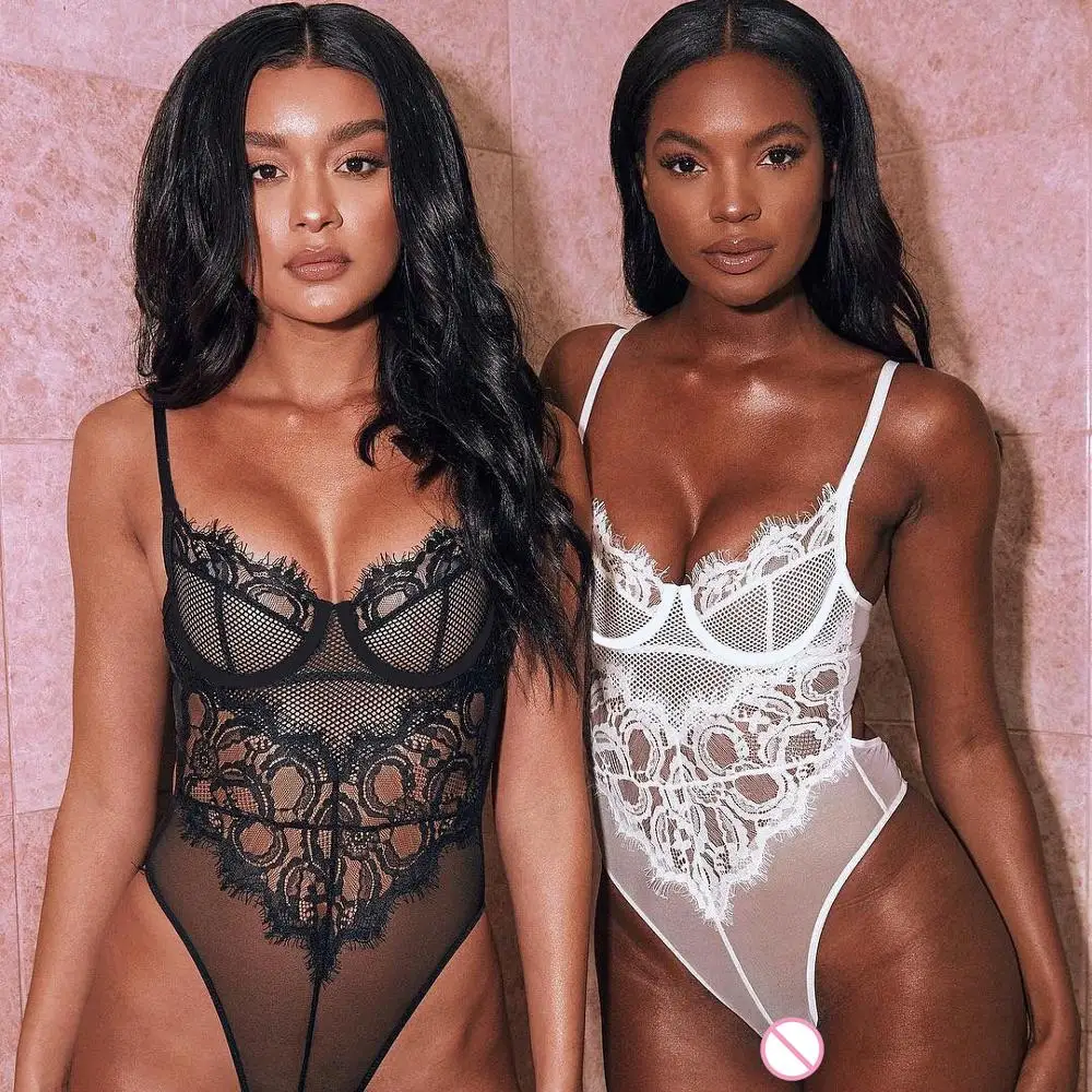 

HKMN New Erotic Lingerie For Women Lace Perspective Babydoll Teddy Lingerie Hot Bra Halter Temptation Lenceria Sexy Underwear