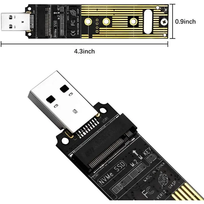 M.2 NVME SSD к USB 3 1 адаптер Портативный Горячий обмен высокая производительность PCI E