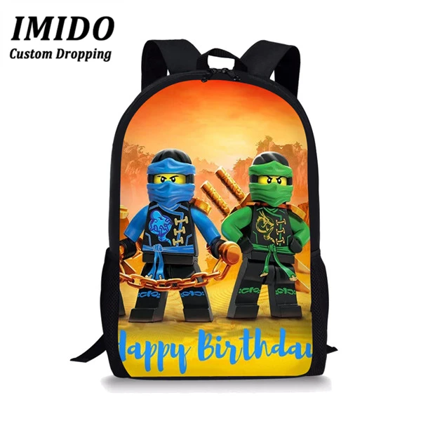 IMIDO, игра Ninjago, школьная сумка для мальчиков, Подростковый рюкзак, школьные принадлежности, посылка, сумка через плечо для покупок, Женская Mochila - Цвет: WLL4320