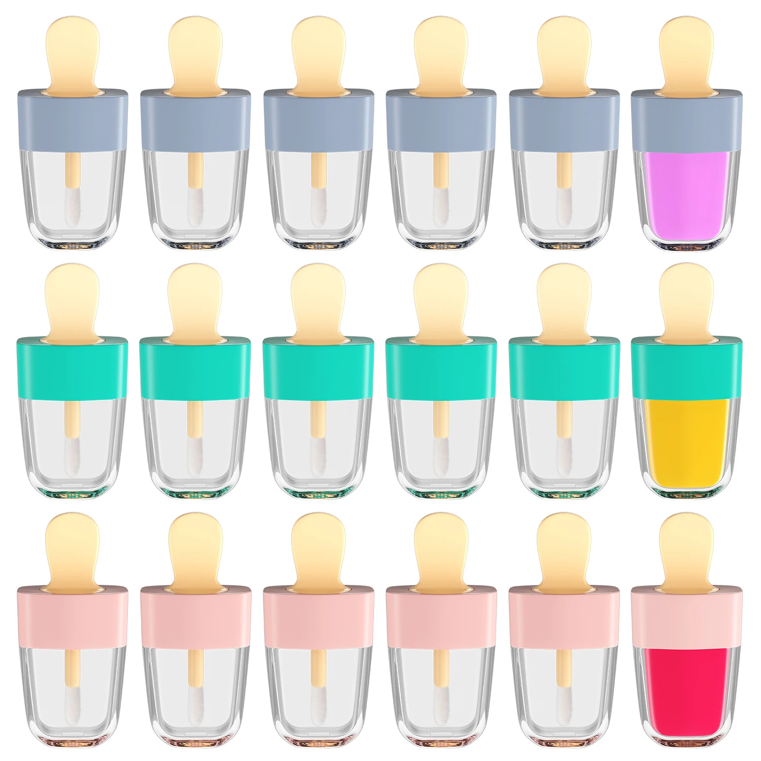 1 шт. милый стеклянный флакон для губ глазурь модный пустой DIY макияжа с