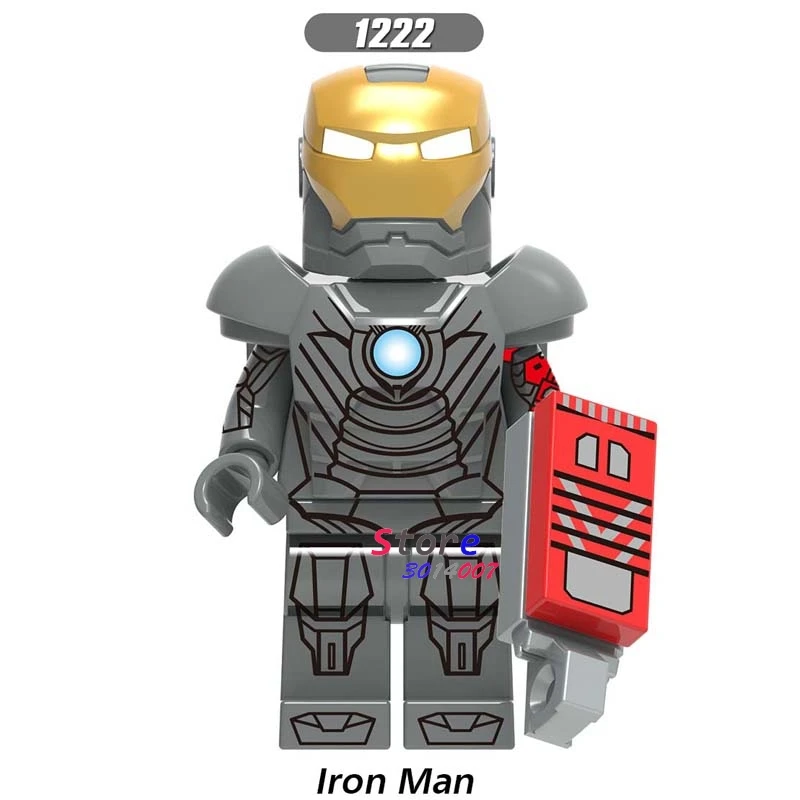 Одиночный Мстители эндшпиль Железный человек со знаком Железного человека 6 Mk42 Mark 22 Mark 36 Mark 28X0246 военная машина перец строительные блоки детские игрушки - Цвет: XH1222
