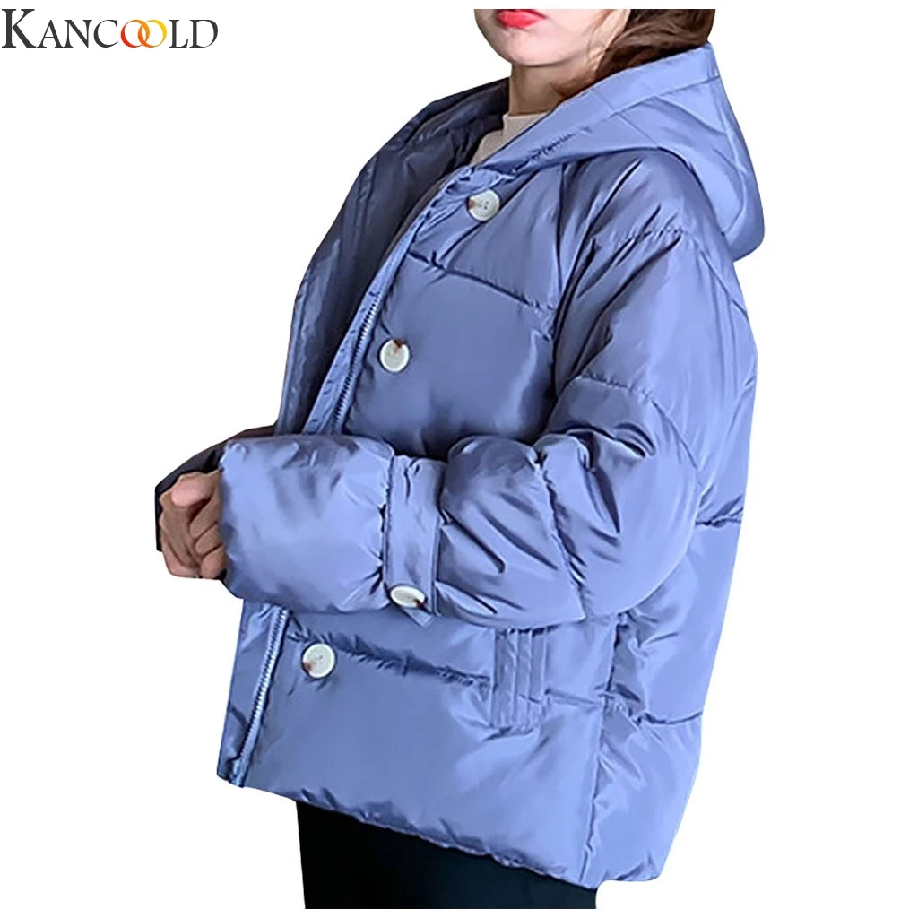 KANCOOLD, осенне-зимняя куртка, Женская парка, Свободный теплый толстый пуховик, хлопковое пальто для женщин, негабаритный, с капюшоном, с длинным рукавом, новая мода