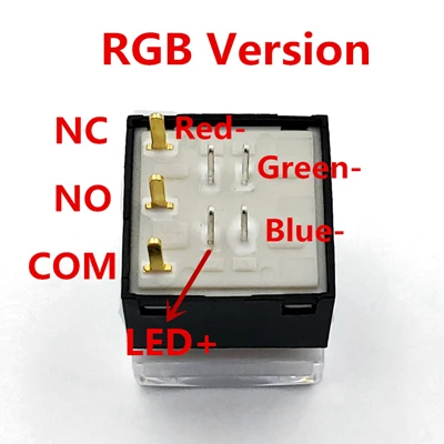 PB26-13M квадратный 15*15 мм с светодиодный SPDT мгновенный самовозвратный pcb кнопочный выключатель для видеопроцессора