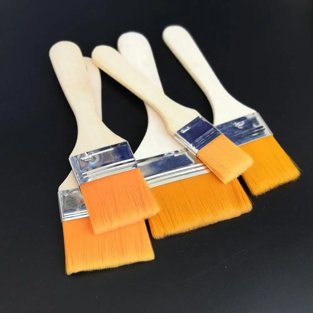 

2pcs Nylon Hair Painting Brush Oil Watercolor Water Powder Propylene Acrylic Differeent Size Paint Brushes School Art Supply