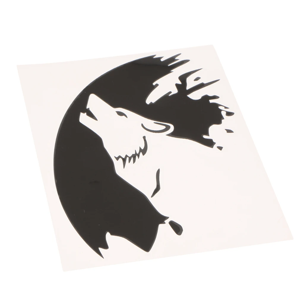 Wolf Howling Car Decal Window Sticker Wild Animal - Die Cut Decal Bumper Sticker For Windows, Cars, Trucks, Laptops, Etc.