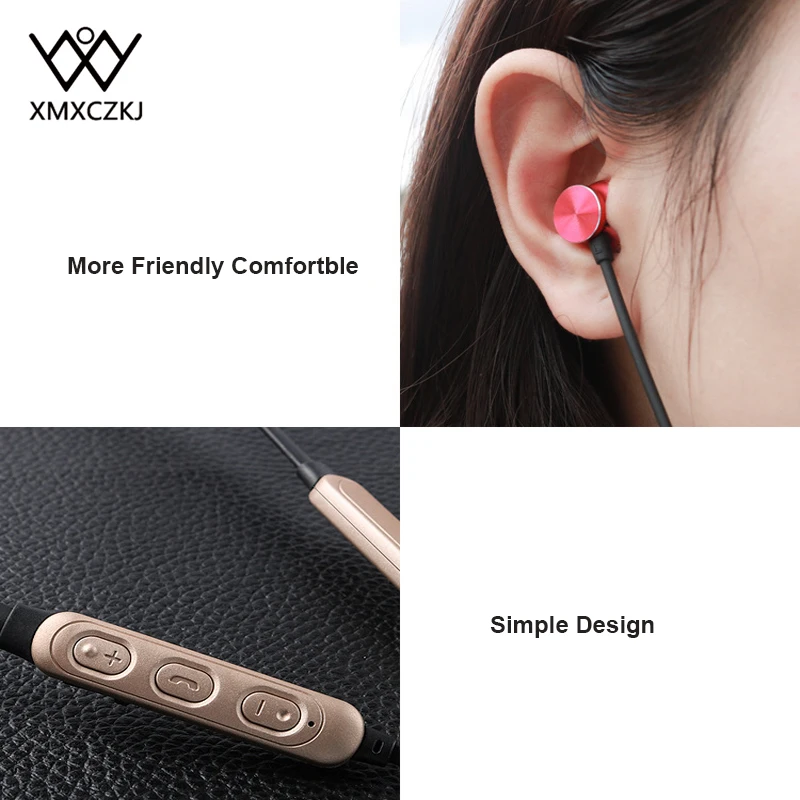 Magnetic Wireless Bluetooth Earphone Stereo Neckband Sport Earbuds Wireless in ear Headset Handsfree With Mic For IPhone Samsung