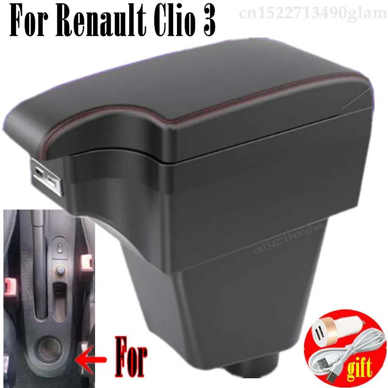 For Renault Clio 3 Captur Armrest Box Central Store Content Box With Usb Interface Armrests Aliexpress