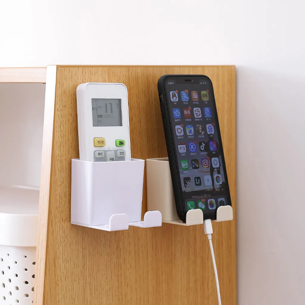 

3Pcs Wall Hanging Remote Controller Bracket Storage Box No Hole plastic remote control storage boxes