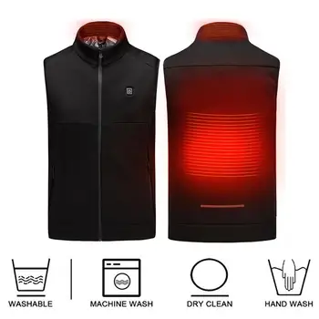 

Men Women Outdoor USB Infrared Heating Vest Winter Heating Vest Jacket Electric Thermal Clothing Waistcoat For Fishing Hiking