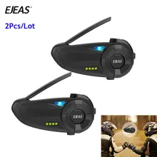 2 шт./партия ejeas Q20 мотоциклетная связь 2 способ Интерком Мото шлем гарнитура 2 всадника Intercomunicadore наушники с FM радио
