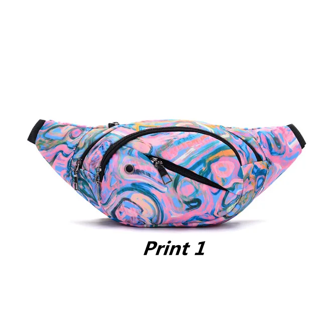 print 1 Сумка для бега для телефона для мужчин и женщин, поясные сумки для бега, для спорта на открытом воздухе, фитнеса, бега, пешего туризма, велоспорта, поясные сумки, аксессуары для бега - Цвет: print 1