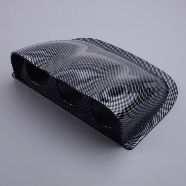 thumbnail image 2 of 52mm 3-Hole Gauge Pod Mount - Carbon Fiber Style Dash Holder For Car Meters 2 of 11