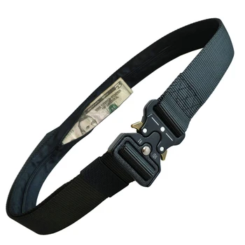 

Tactical Hidden Belts Nylon Military Waist Belt Metal Buckle Adjustable Training Waist Belt Hunting Accessories Zipper Wallet