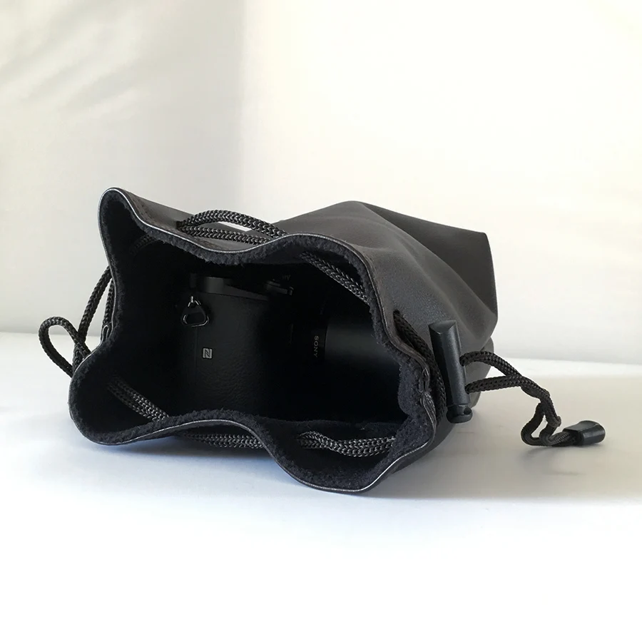 Полиуретановая сумка-чехол для камеры для sony A6000 A6300 A5100 A5000 NEX-6 F3 A6400 A6500 A7 A7RII A7III A9 портативным чехлом