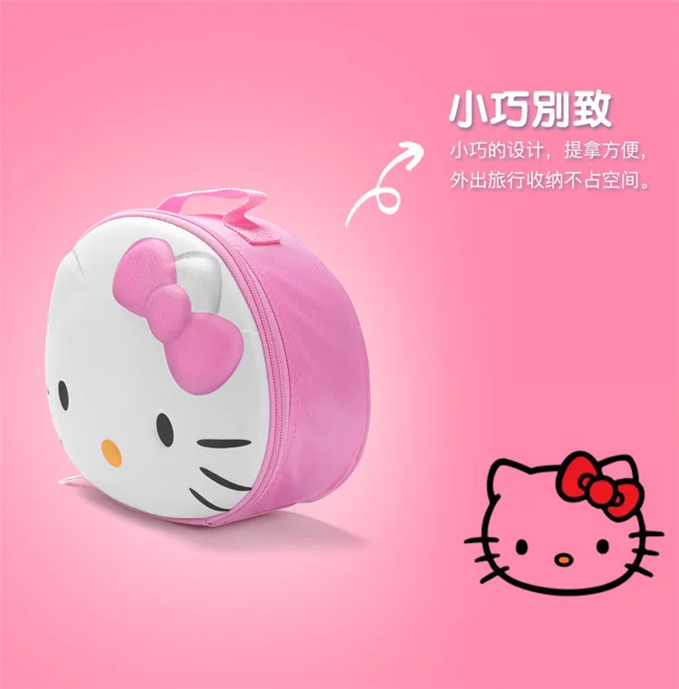 Косметичка Милая 3D hello kitty, косметичка для путешествий, органайзер для женщин, дамская сумка для хранения, портативный косметический Чехол