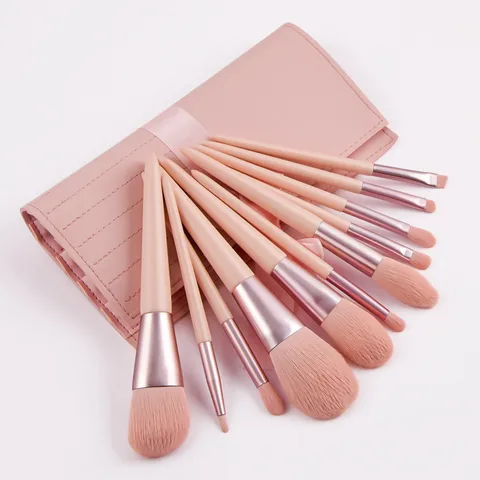 Pink Makeup Brushes Set Eyeshadow Eyebrow Brush Beauty Make up Blending Tools Concealer Cosmetics Tool With Bag