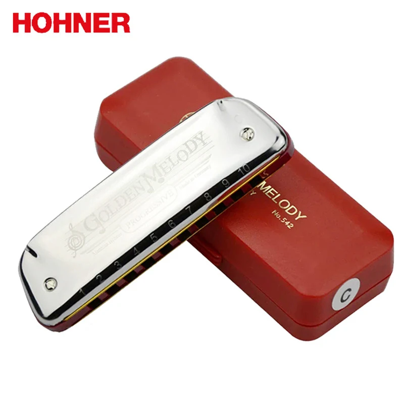 Hohner Золотая мелодия 10 отверстий диатоническая Губная гармошка блюз harp Gaita Standard
