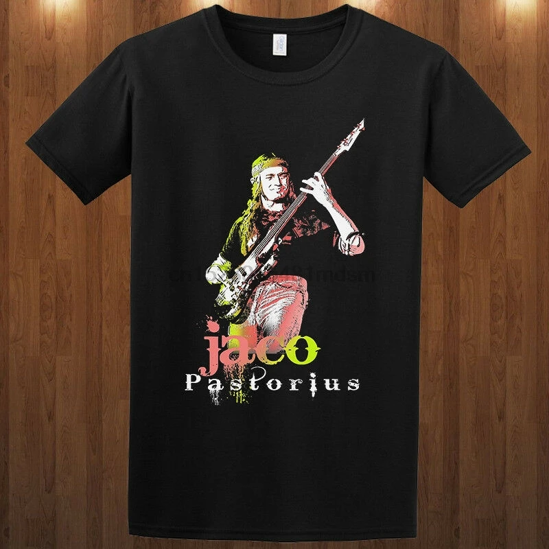 Jaco Pastorius футболка Джаз бассист S M L XL 2-3XL Pat Metheny Joni Mitchell | Мужская одежда