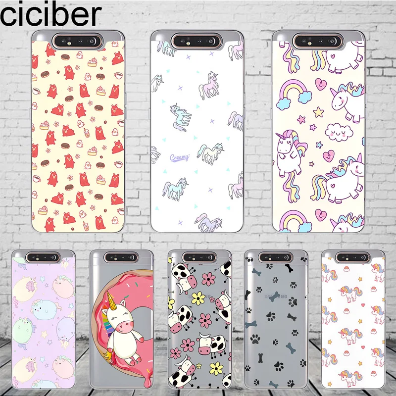 

ciciber Phone Case Cover for Samsung Galaxy A50 A70 A80 A60 A40 A30 A20 A10 A20e Soft Silicone TPU Fundas Coque Animal Unicorn