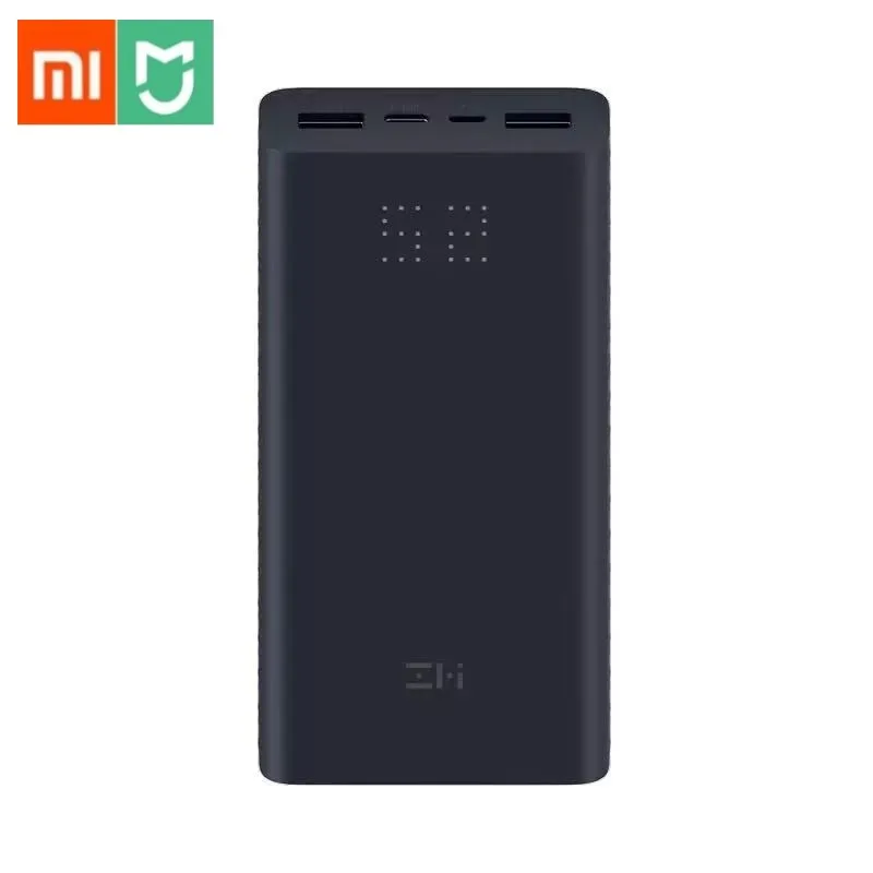 Внешний аккумулятор Xiaomi ZMI 20000 мАч портативный цифровой дисплей QC3.0 с двумя usb
