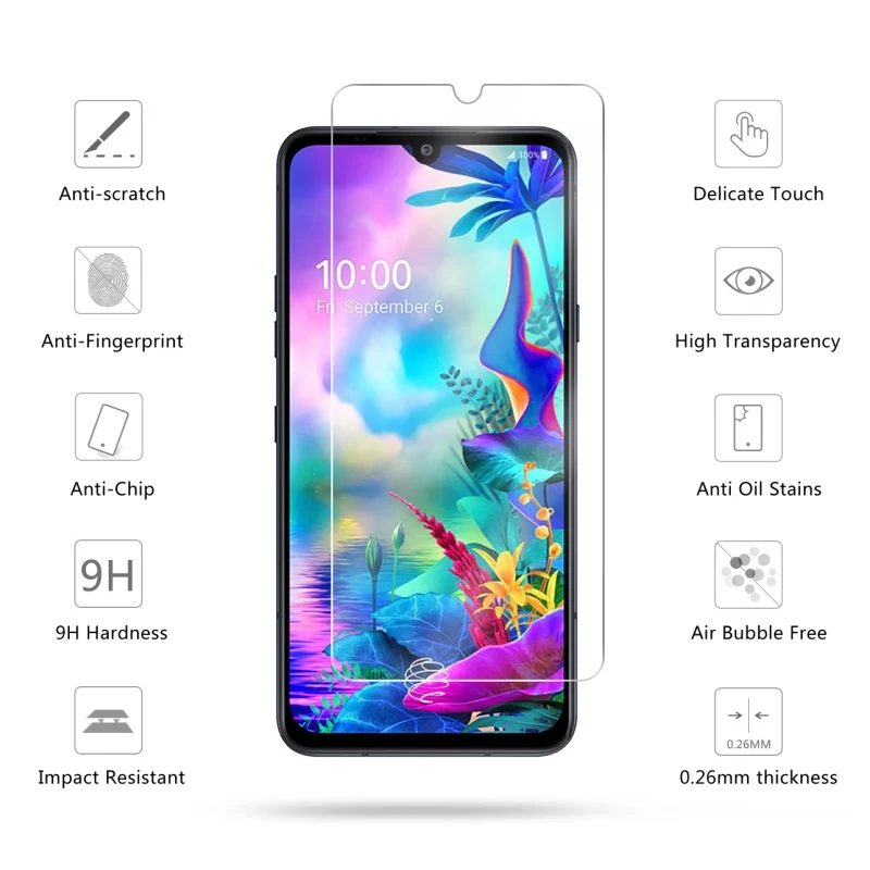 2 шт закаленное стекло для LG G8X ThinQ стекло протектор экрана 2.5D 9H Премиум Закаленное стекло для LG G8X ThinQ защитная пленка
