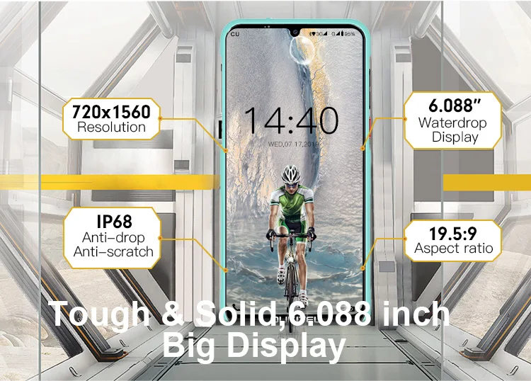 OUKITEL Y1000 Android 9,0 мобильный телефон 6,0" 19,5: 9 MT6580P 2G Оперативная память 3 2G Встроенная память 3600mAh смартфон с отпечатками пальцев