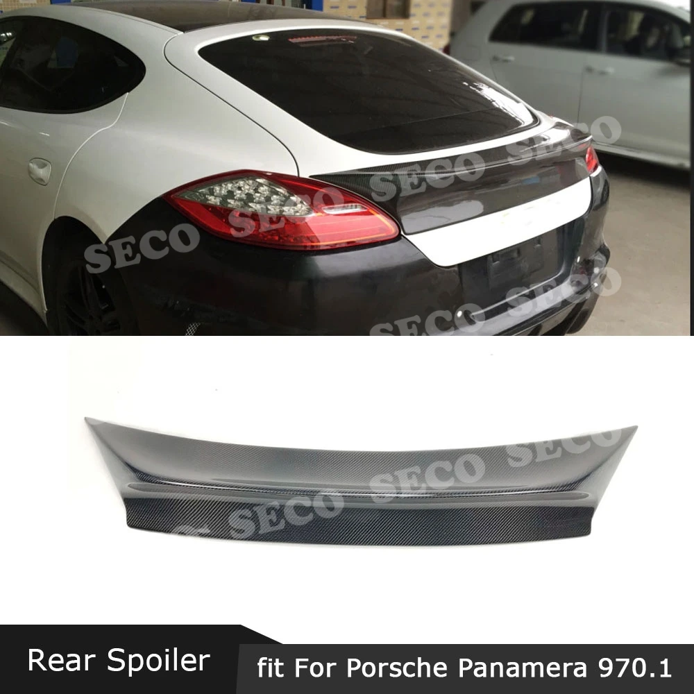 

For Porsche Panamera S 970.1 Spoiler 2009-2013 Carbon fiber Rear Spoiler FRP Boot Trunk Exterior Decoration Wings