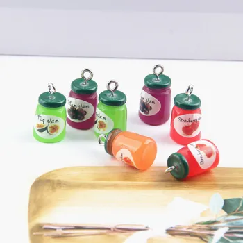 

10pcs/pack Fruit jam Resin Charms Pendant Earring Keychain DIY Fashion Jewelry Accessories Music Style