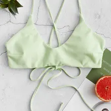 Бикини-топ с текстурой крест-накрест Zaful