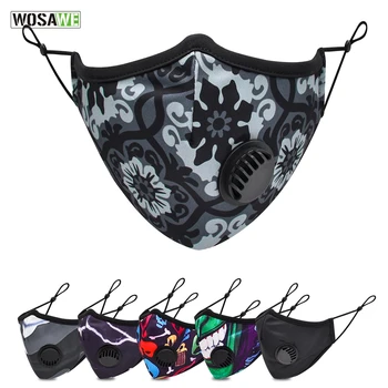 

WOSAWE PM2.5 Anti-fog Anti Dust Mask Windproof Reusable Washable Breathable Men Women Moto Cycling Face Mask For Outdoor Sports