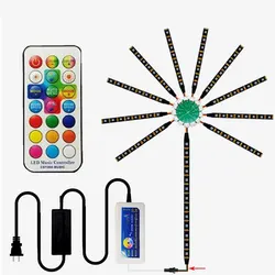 Firework LED Light Christmas Music Meteor Light Marquee Home Wedding Room Decoration Light Strip RGB Flower Fairy Light Strip