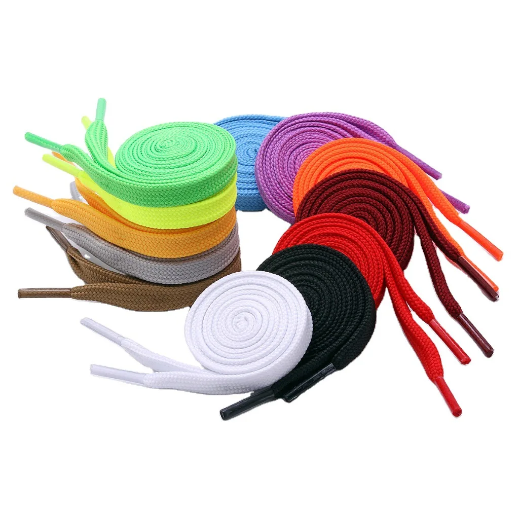 2 Pares De Cordones Planos Con Purpurina De 1,1 M De Color P