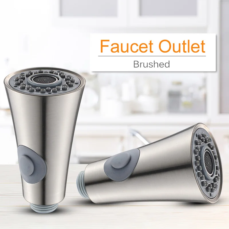 Kitchen Faucet Sprayer Faucet Sprayer Head Pull Down Faucet Spray Head, Kitchen Sink Faucet Nozzle Replacement Part Head Kitchen Tap Sprayer Spout, Brushed Nickel