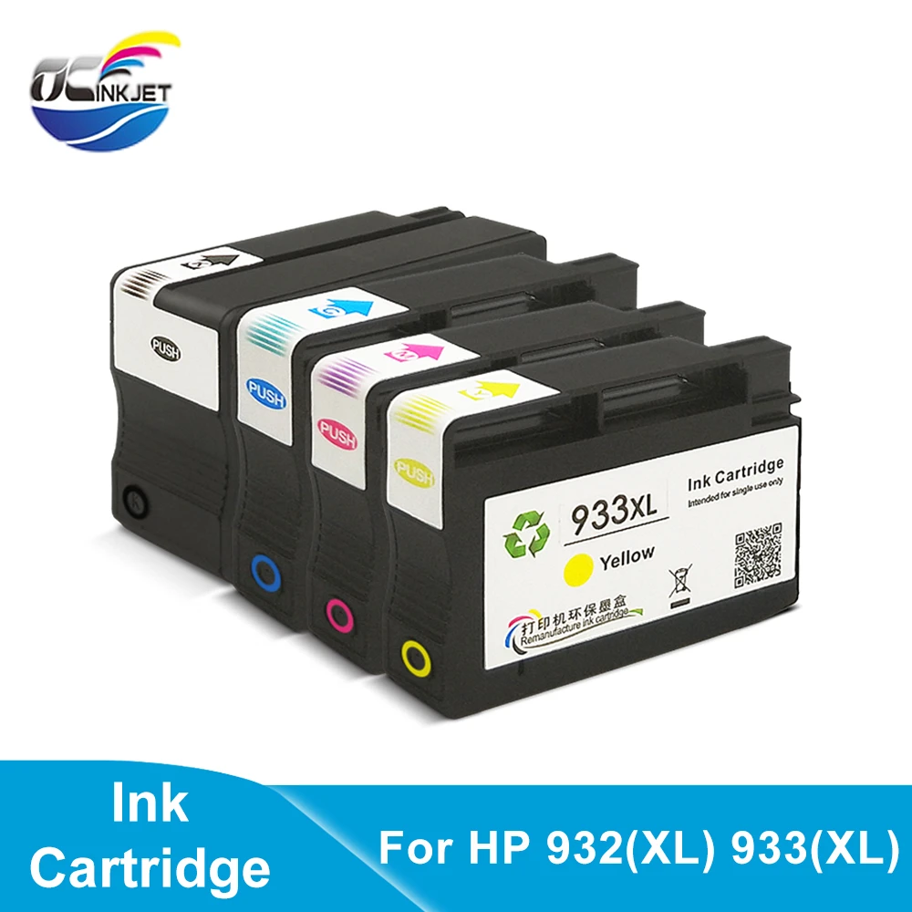 Black, Cyan, Magenta Yellow, 10-Pack HIINK 10 Pack 932XL 933XL Ink Replacement for HP 932 933 Ink Cartridges Used in HP OfficeJet 6100 6600 6700 7110 7610 7612 7620 Printer Black, Cyan, Magenta Yellow, 10-Pack HIINK 10 Pack 932XL 933XL Ink Replacement for HP 932 933 Ink Cartridges Used in HP OfficeJet 6100 6600 6700 7110 7610 7612 7620 Printer