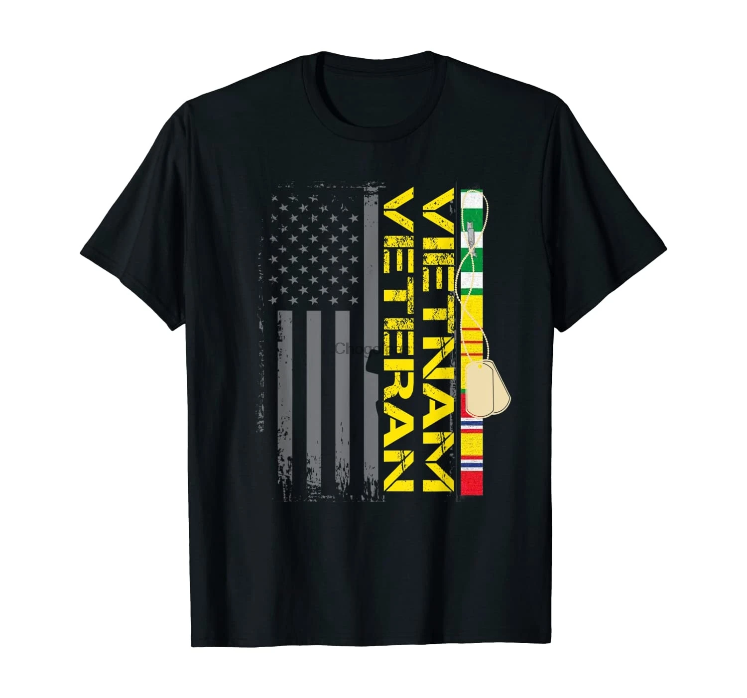 Vietnam Veteran US Flag T shirt Gift War Vet Tee T-Shirt |