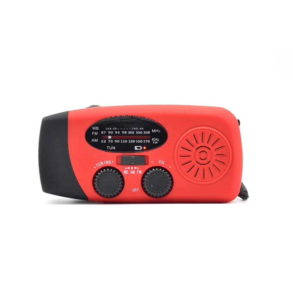 

Solar Hand-cranked Radio With Flashlight Charging Radio Usb Interface Digital Display 3 Led Waterproof