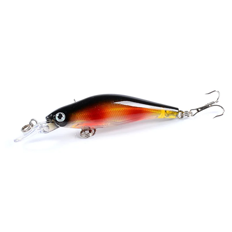 8mm 6.3g Rudra Hard Fishing Lure Minnow Bait Artificial Bait Lure Swimbait Wobbler with 2 High Quality Hooks - Цвет: 1