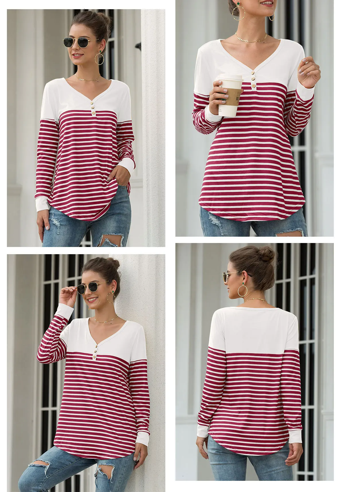 Autumn Solid Striped Patchwork Maternity Tops Long Sleeve Maternity Clothes Pregnant Women T-shirt Fashion Pregnancy Shirt