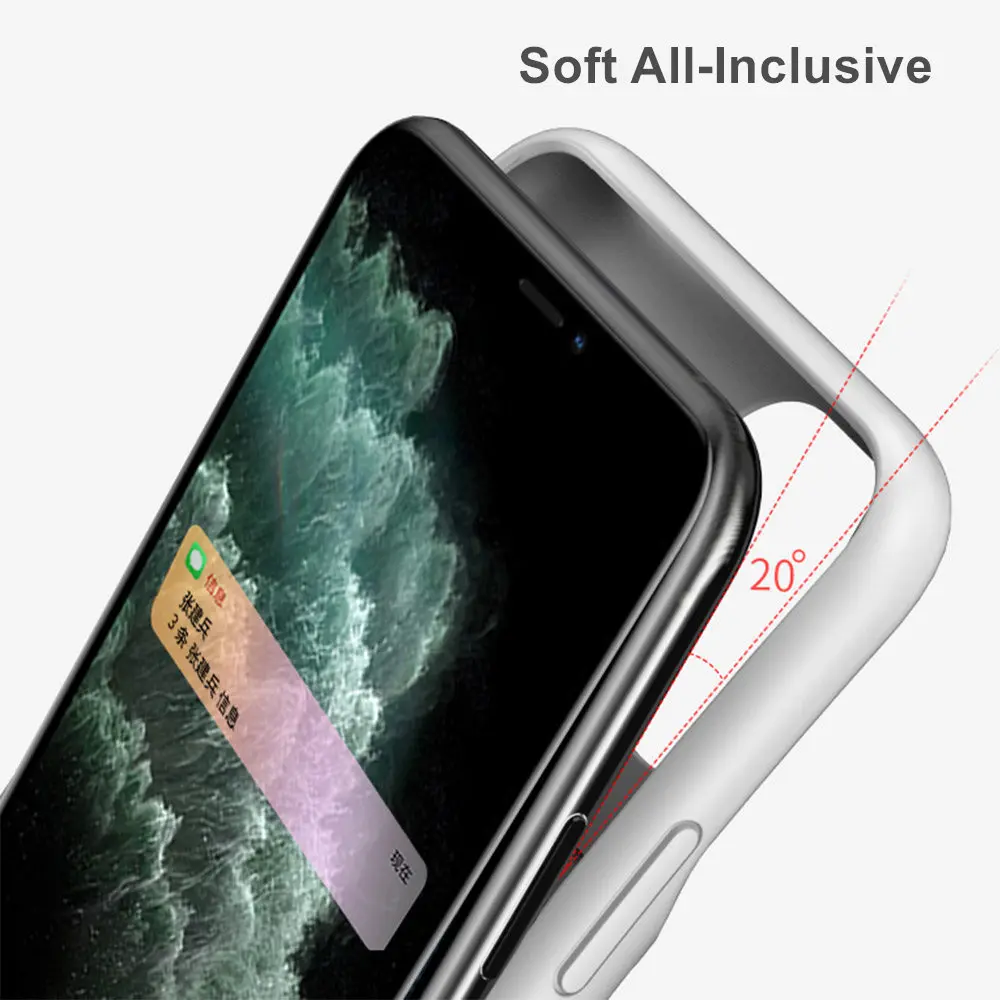 Портативное зарядное устройство, противоударное ультратонкое зарядное устройство для Apple iphone 11 Pro Max, 6000 мА/ч, зарядка, пластик, мягкий край, Аудио Частота