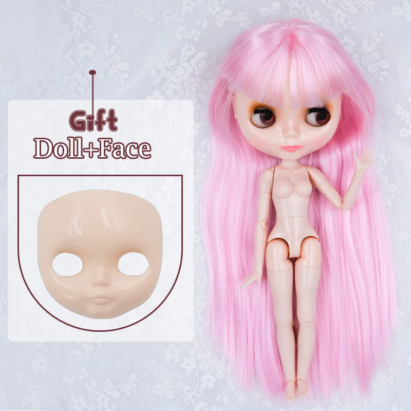 Кукла Blyth BJD, кукла Blyth, Обнаженная, индивидуальные блестящие куклы для лица, можно изменить макияж и платье, DIY, 12 дюймов, шарнирные куклы 1 - Цвет: FNBL03