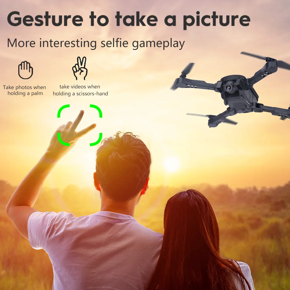 Складной FPV Дрон с камерой 1080P Wifi передача в реальном времени оптический поток