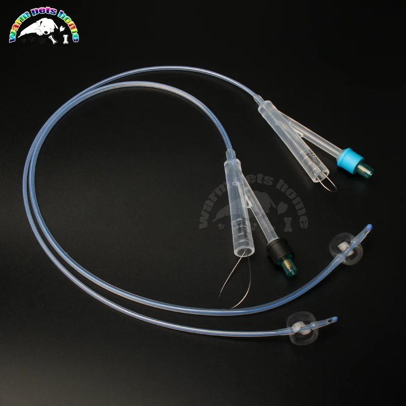 Two-way Foley Canine Urinary Catheter veterinary urinary catheter Balloon 2 Way Foley Dog Catheters Silicone Urine Catheters Veterinary Instrument
