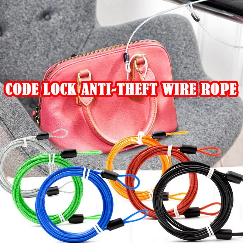 

Meters Bike Security Double Loop Cable Strong Braided Steel For Bike Bicycle Motorcycles Chain Lock Useful Anti-theft